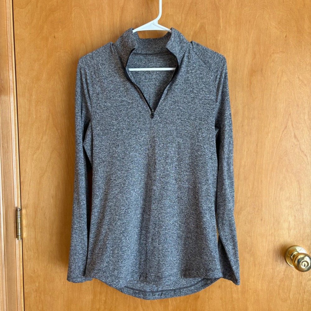 Lululemon Half Zip Pullover Womens S Grey Space Dye Better Each Day Activewear